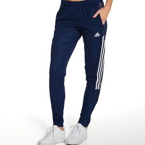 Blue Adidas  track pants.
